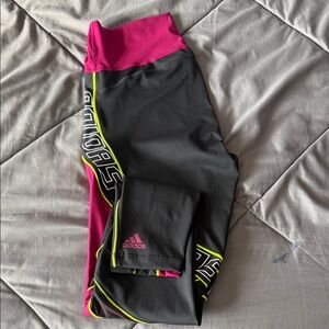 Adidas Leggings with Neon Accents